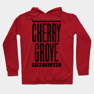 Cherry Grove Black Text Hoodie